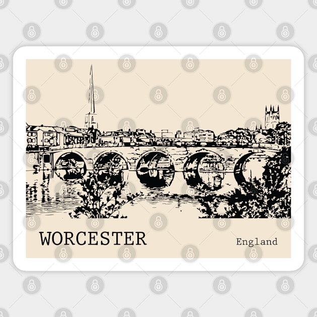 Worcester England Magnet by Lakeric